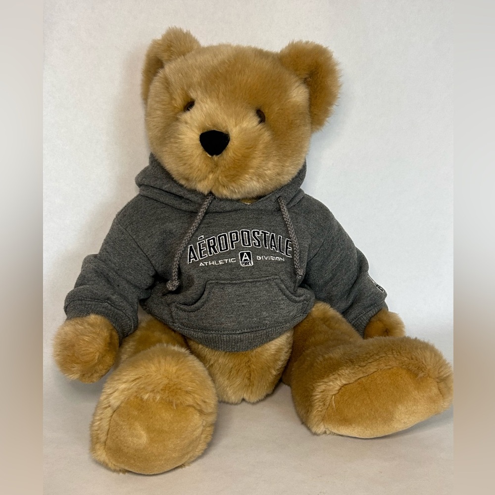 Aeropostale‎ Cuddly Soft Plush Stuffed Teddy Bear w/ Hoodie Preppy